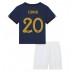 Billige Frankrike Kingsley Coman #20 Hjemmetrøye Barn VM 2022 Kortermet (+ korte bukser)